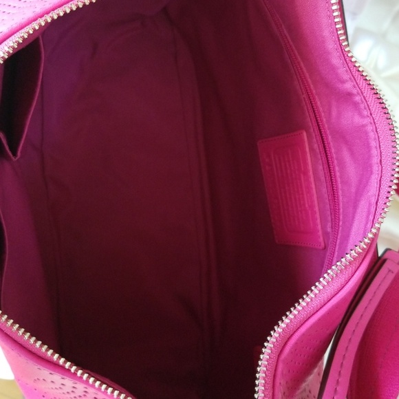 Coach Perforated Convertible Hobo Watermelon - Picture 4 of 7